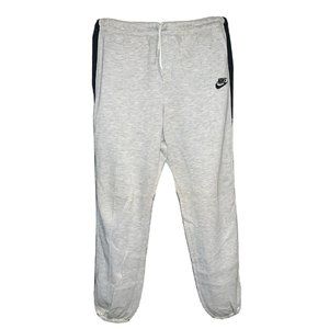 Nike Vintage 80s Gray Red Tag Mens Fleece Tapered Pocket Track Sweatpants Size M